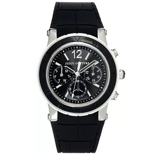 Juicy Couture HRH Black Rubber Strap Watch