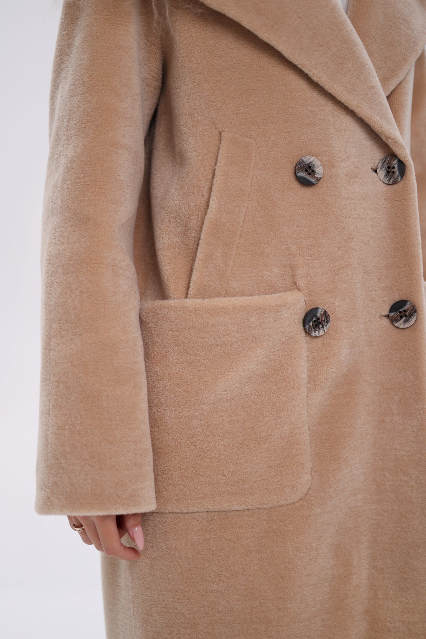 Lama Fur Virgin Wool Coat