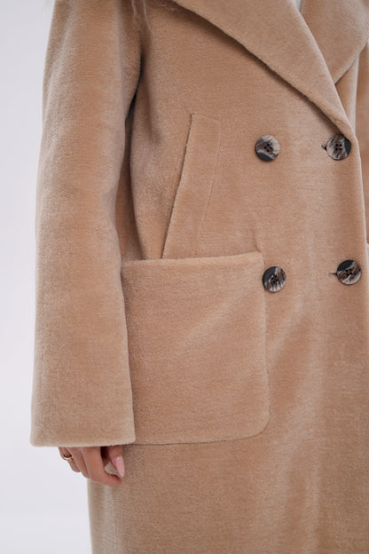 Lama Fur Virgin Wool Coat