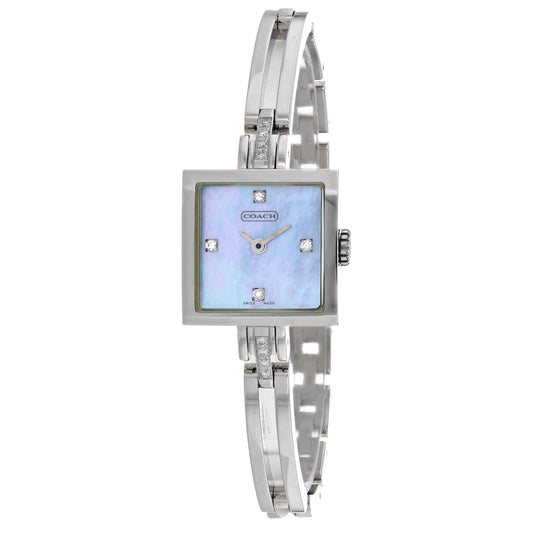 Coach Mother of Pearl Quartz Silver-Tone Watch