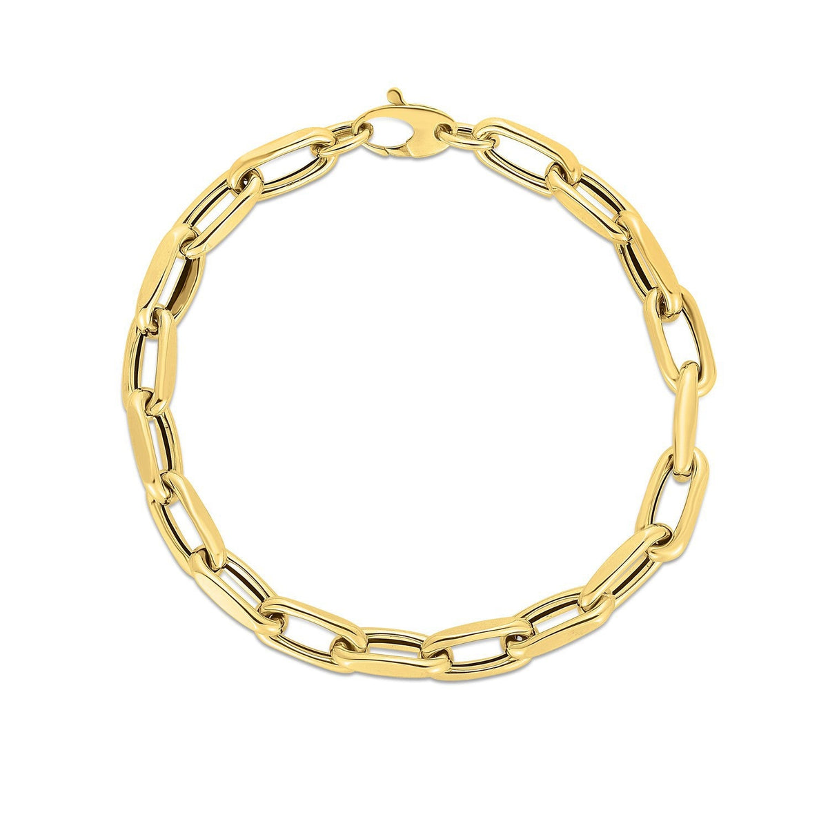 Yellow Gold French Cable Link Bracelet