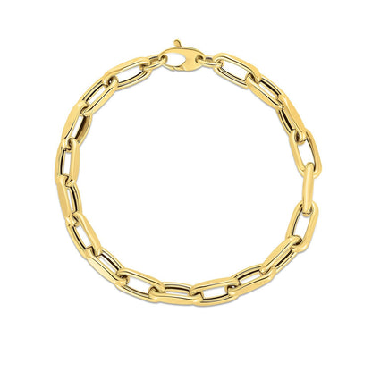 Yellow Gold French Cable Link Bracelet