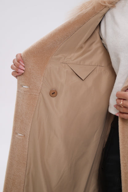 Lama Fur Virgin Wool Coat