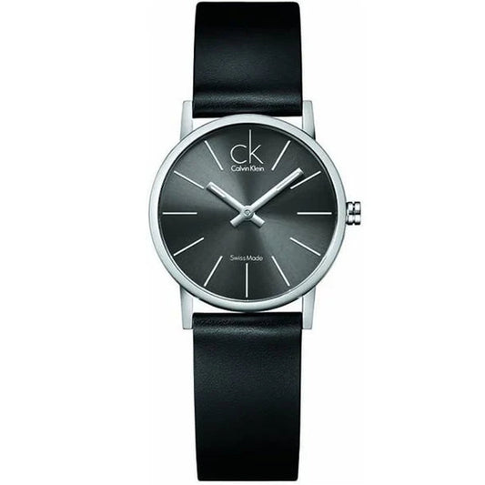 Calvin Klein Post Minimal Black Leather Watch