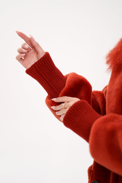 Lama Fur Peruvian Wool Coat