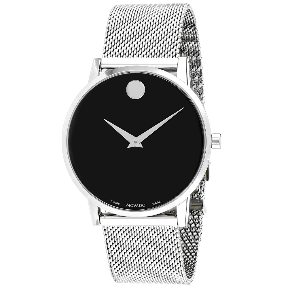 Movado Museum Classic Black Dial Stainless Steel Watch