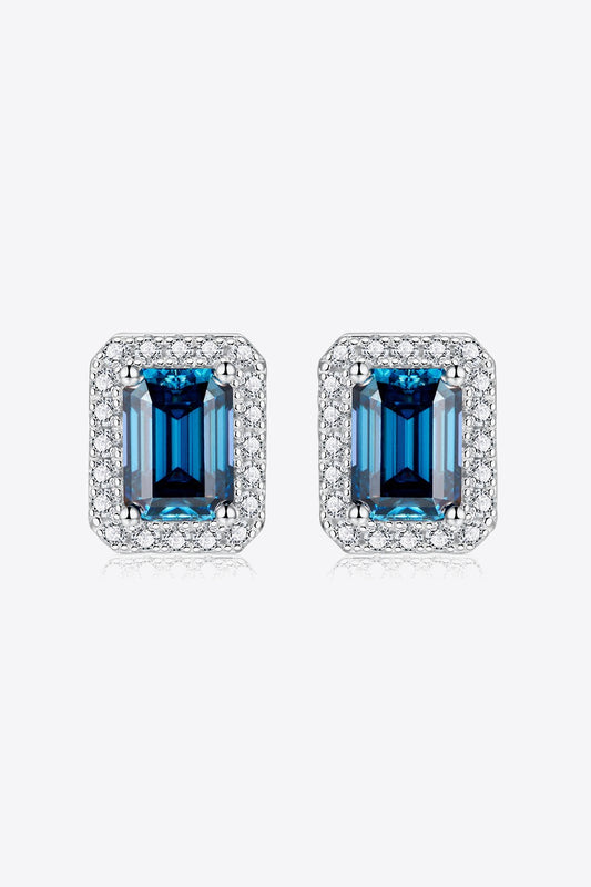 2 Carat Moissanite Stud Earrings in Indigo - Undeniably LUXE