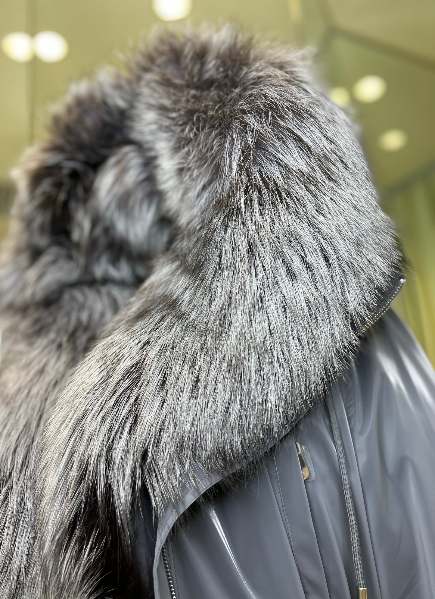 Silver Fox Fully Lined Hood Rabbit Insulated Parka