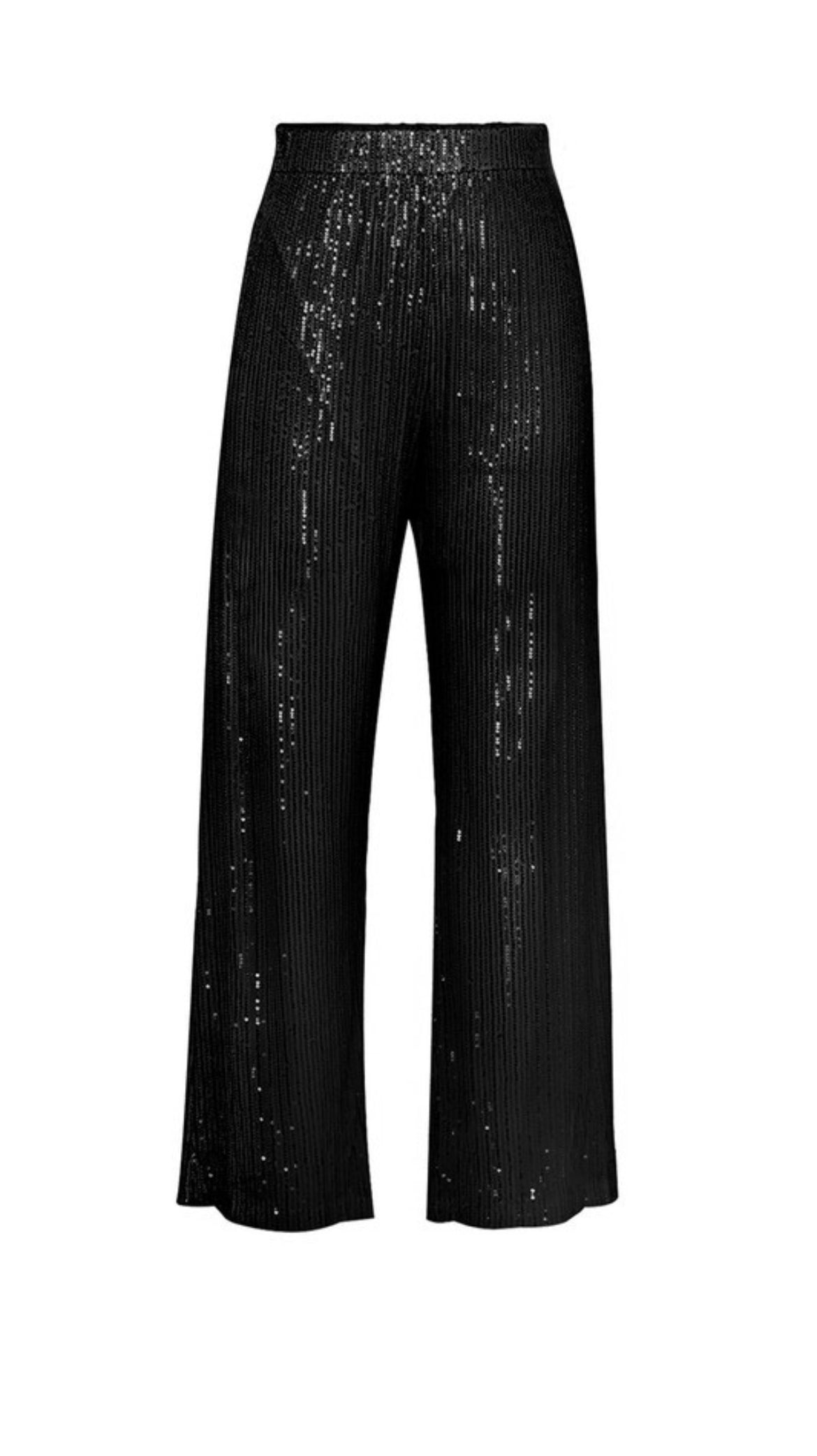 Luxe Sequin Wide Leg Pants - Undeniably LUXE