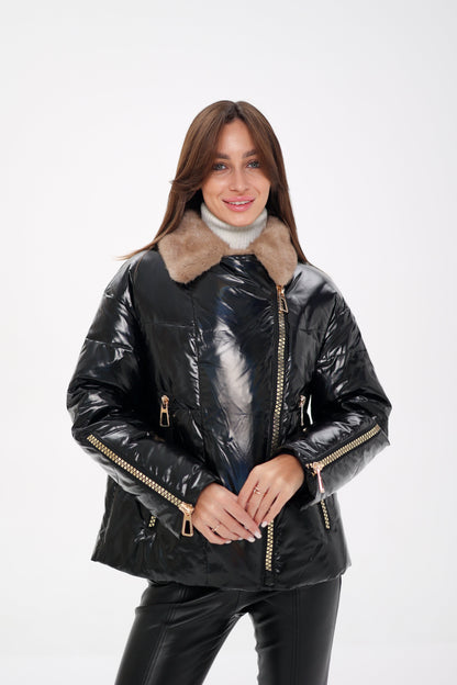 Mink Fur Down Fill Jacket