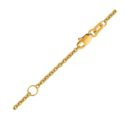 18K Yellow Gold Extendable Cable Chain Necklace