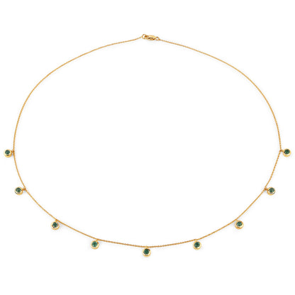 UndeniablyLuxe Fine Jewelry Zambian Emerald Cable Chain Necklace