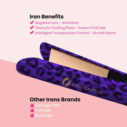 Limited: Pro-Series 1″ Titanium Hair Straightener Leopard