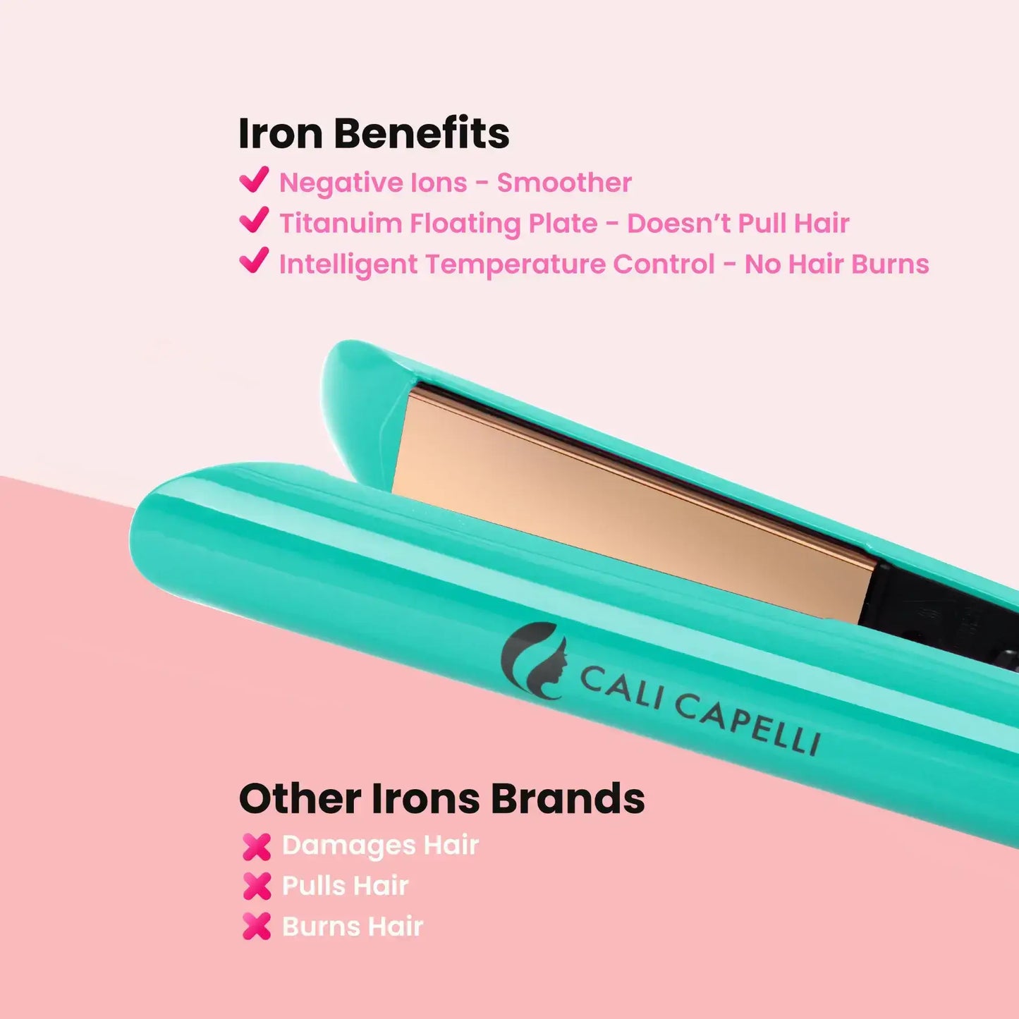 Pro-Series 1″ Titanium Hair Straightener Mint