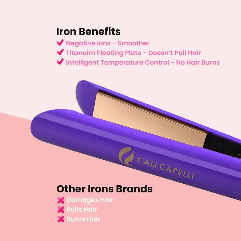Pro-Series 1″ Titanium Hair Straightener Purple