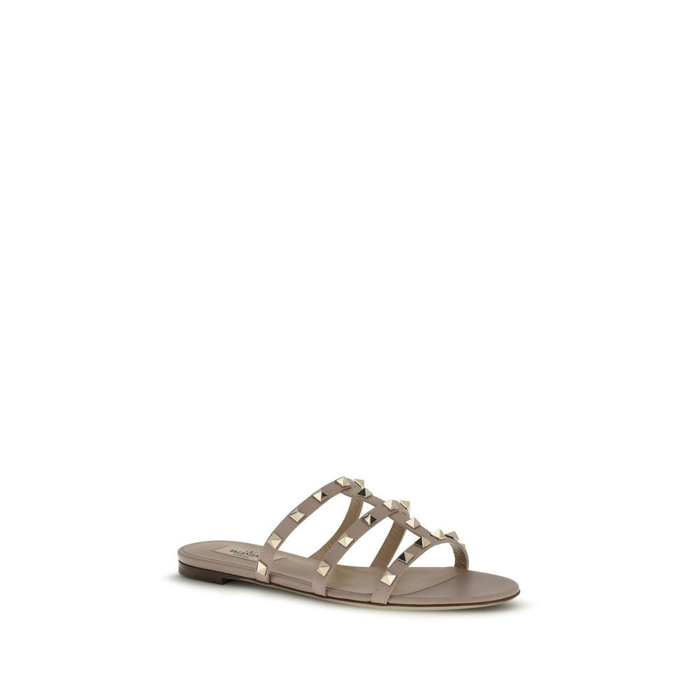 Beige Calf Leather Bos Taurus Sandals