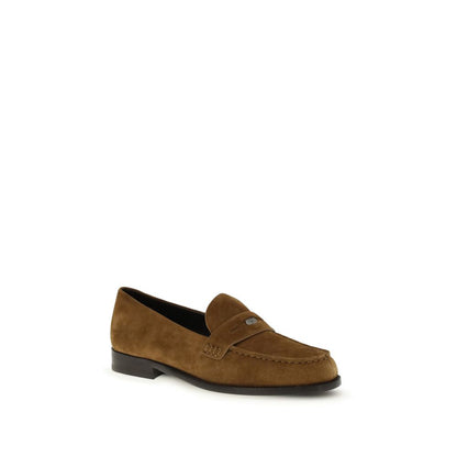 Tory Burch Classic Penny Beige Suede Loafers