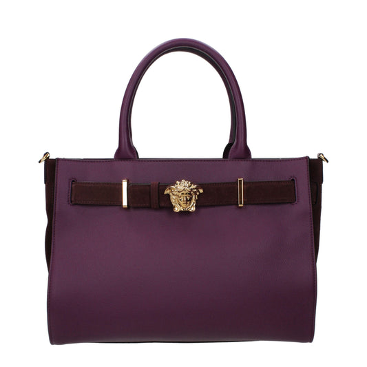 Versace  Purple Leather Handbag