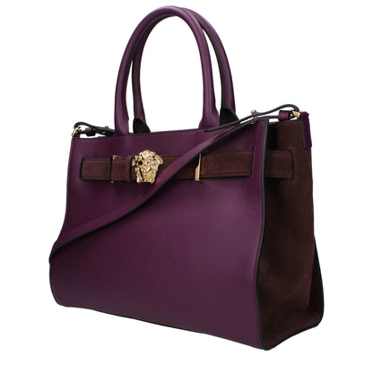 Versace  Purple Leather Handbag