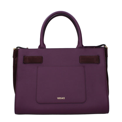 Versace  Purple Leather Handbag