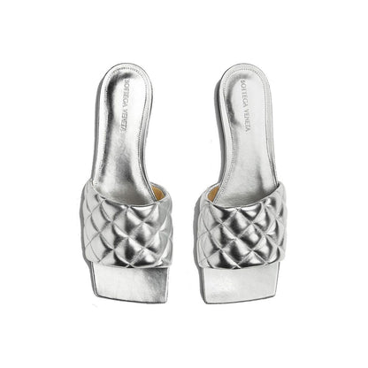 Silver Calfskin Sandals