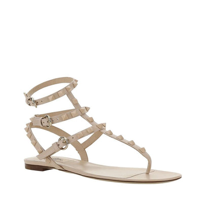 Multicolor Calfskin Strap-On Sandals