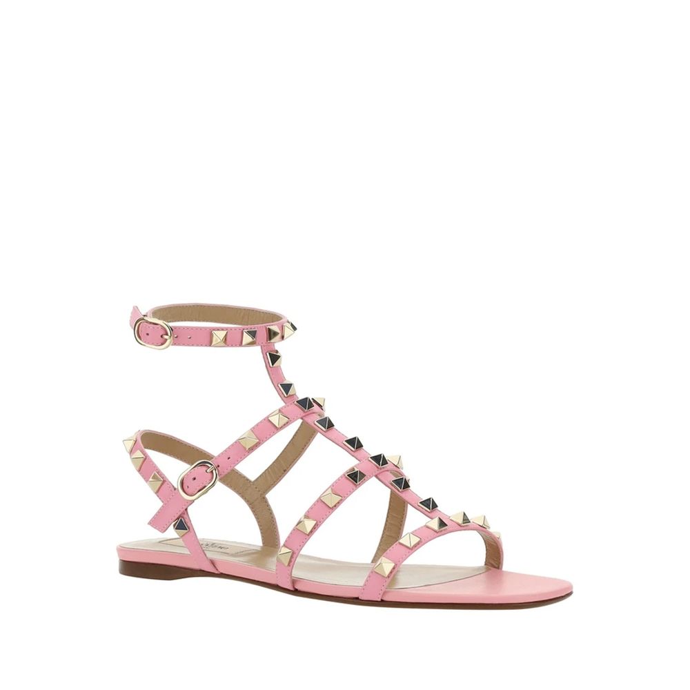 Multicolor Calfskin Flat Sandals