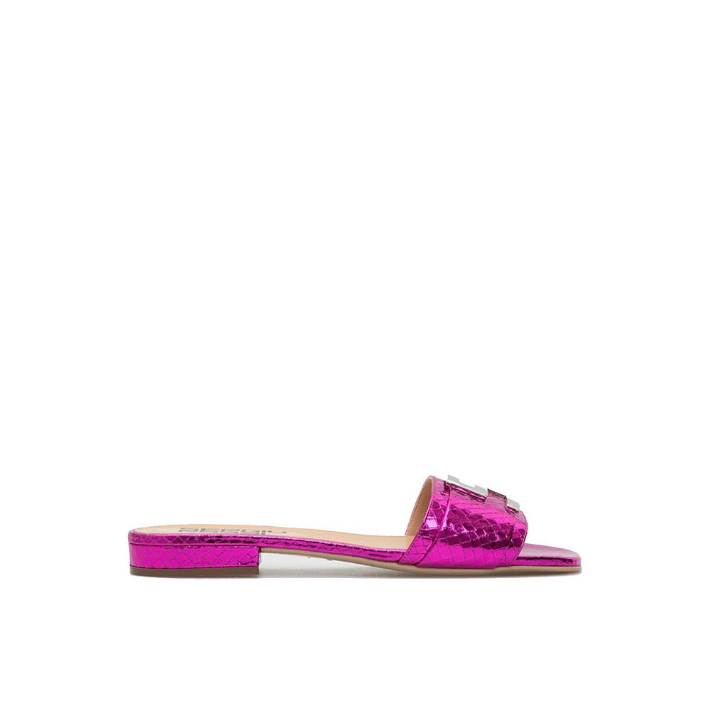 Multicolor Calfskin Flat Sandals