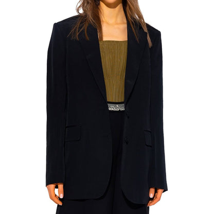 Stella McCartney Black Viscose-Linen Blazer