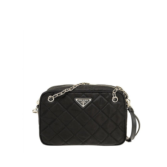 Prada Re-Nylon Black Triangle Crossbody Bag
