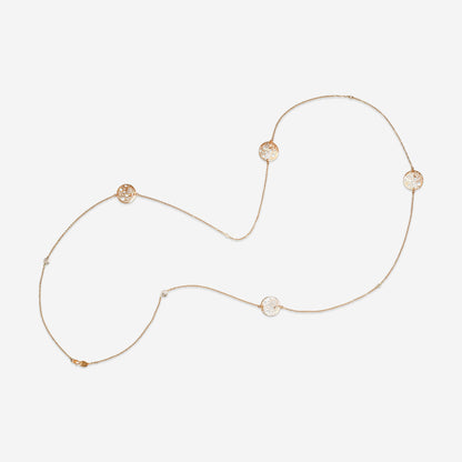 Damiani Damianissima 18K Rose Gold Diamond Station Necklace 20058630