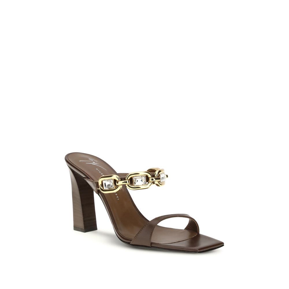 Brown Calf Leather Bos Taurus Sandals
