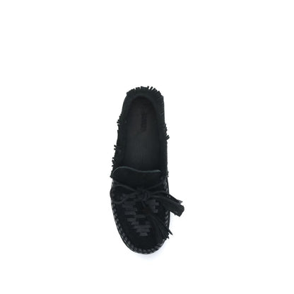 Black Calf Leather Bos Taurus Slip-On Loafers
