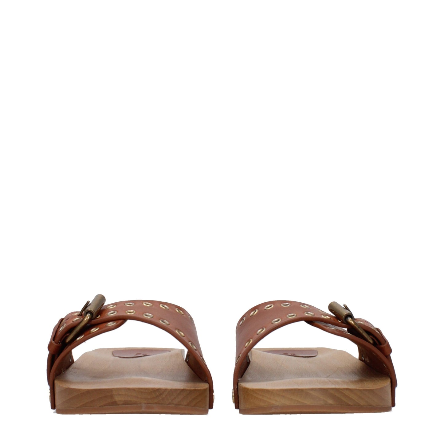 Isabel Marant Demki Cognac Leather Flat Sandals