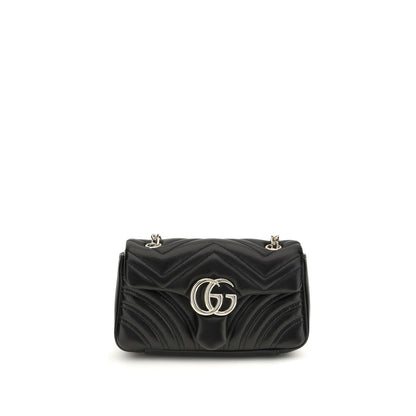 Gucci GG Marmont Small Black Matelassé Leather Shoulder Bag