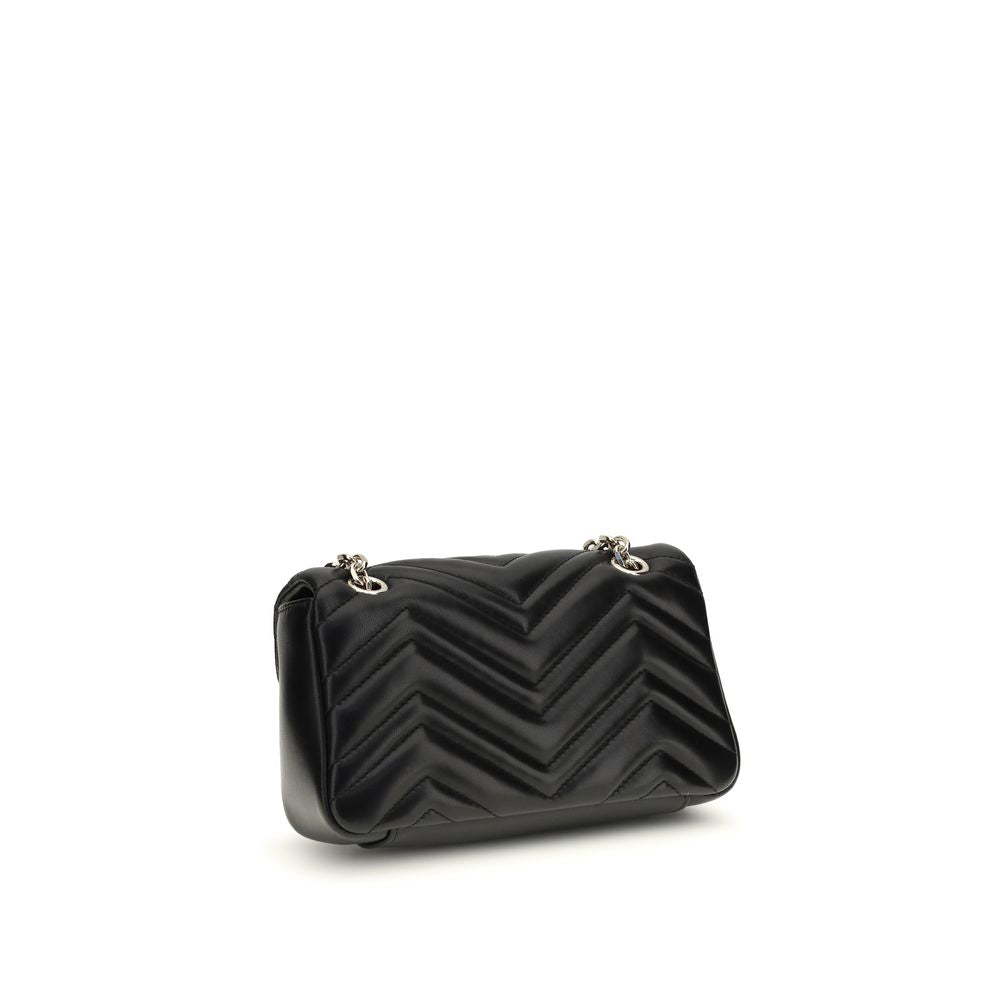 Gucci GG Marmont Small Black Matelassé Leather Shoulder Bag