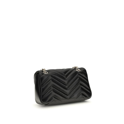 Gucci GG Marmont Small Black Matelassé Leather Shoulder Bag