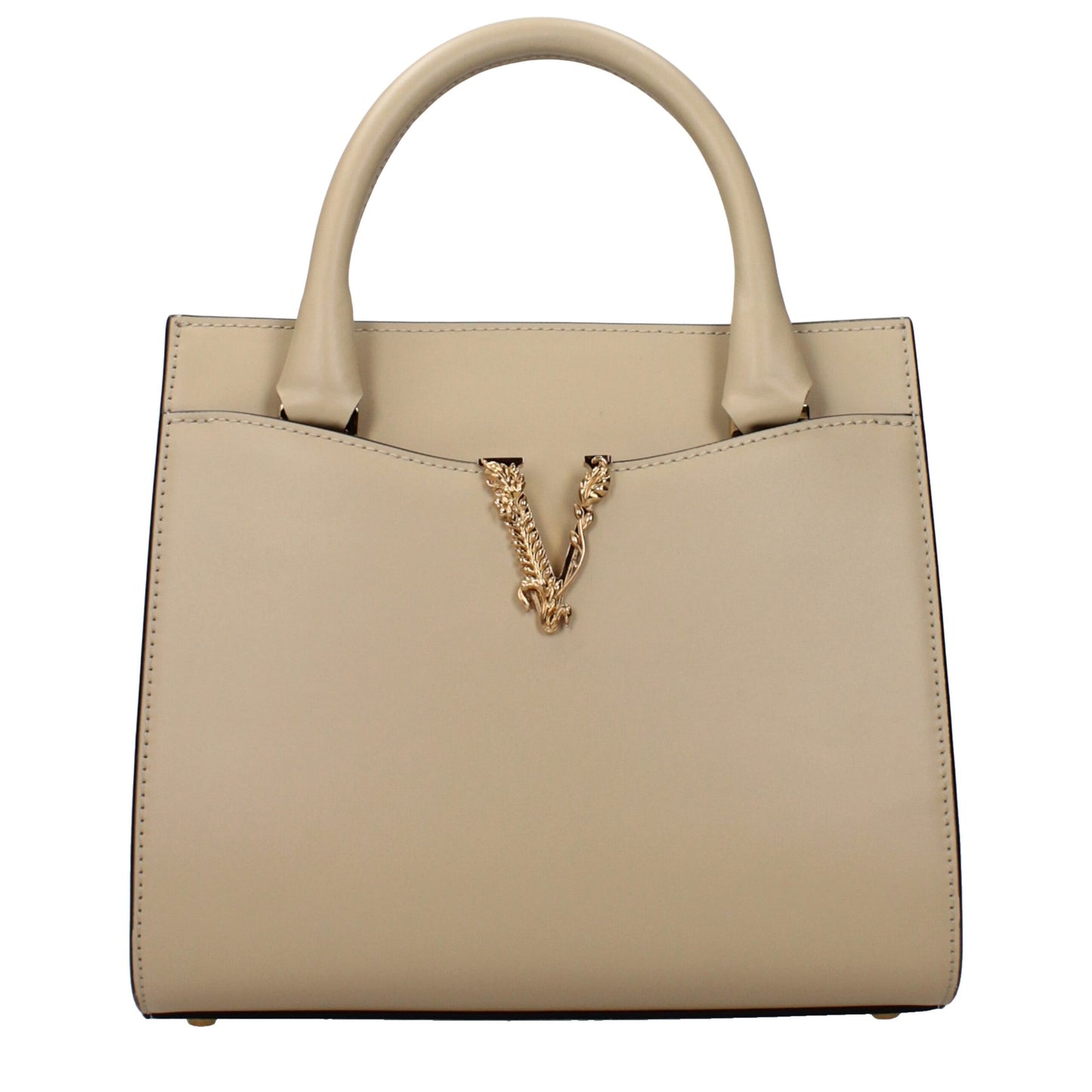 Versace Women's Natural Beige Leather Handbag