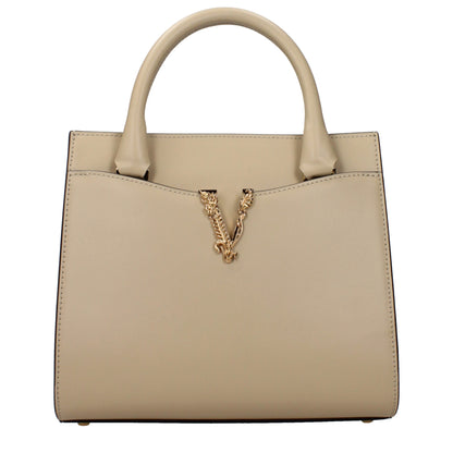 Versace Women's Natural Beige Leather Handbag