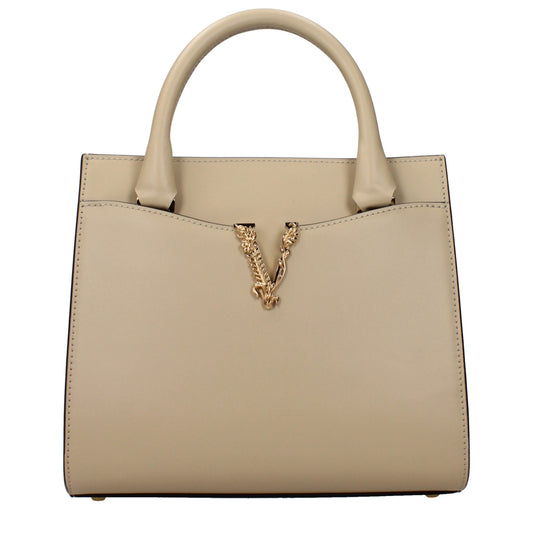 Versace Women's Natural Beige Leather Handbag