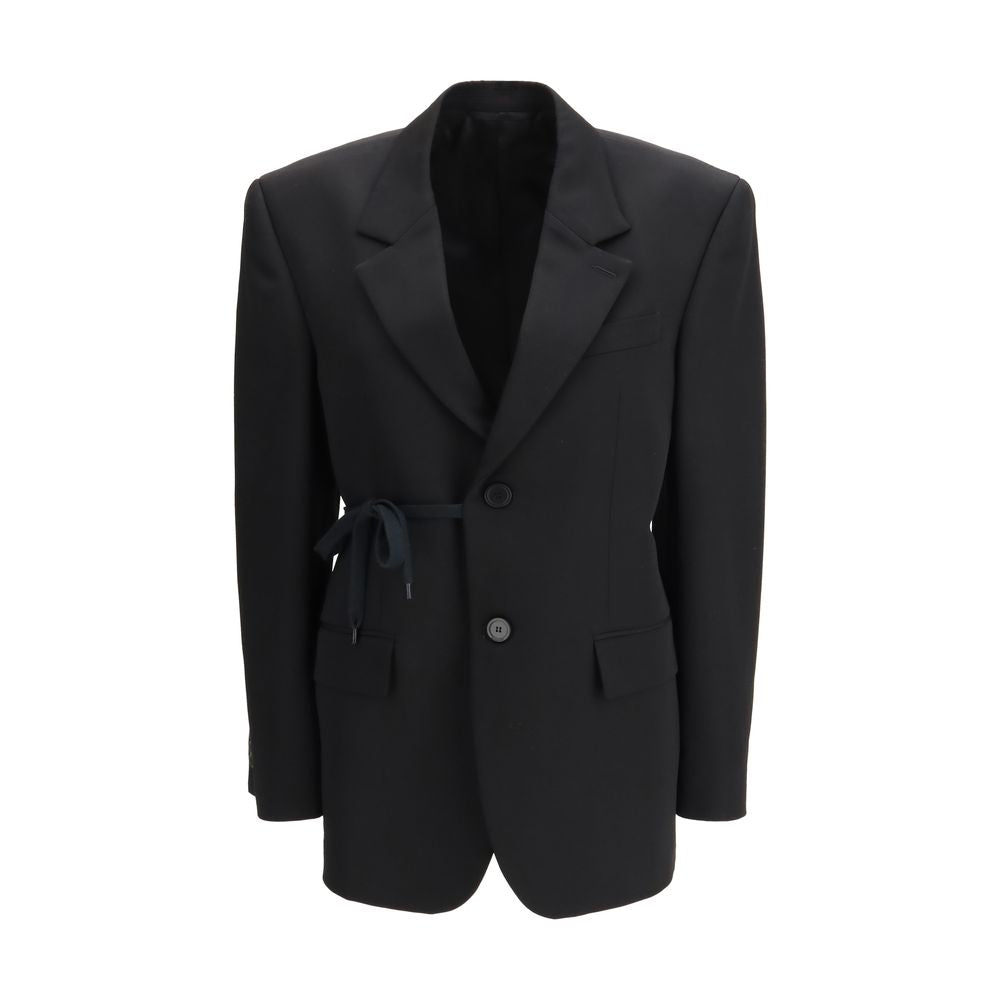 Balenciaga Black Wrap Tailored Blazer