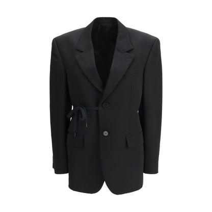 Balenciaga Black Wrap Tailored Blazer