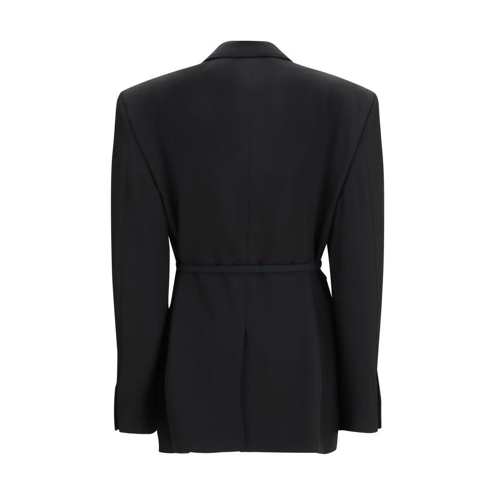 Balenciaga Black Wrap Tailored Blazer