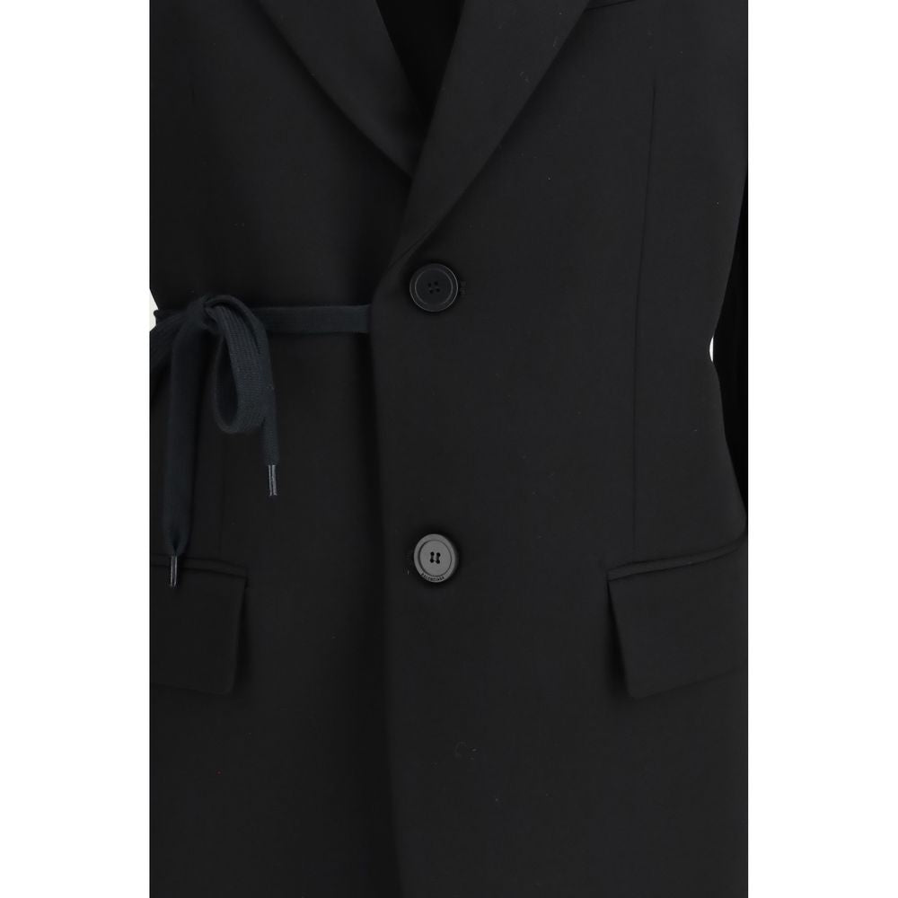Balenciaga Black Wrap Tailored Blazer