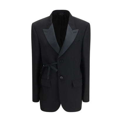 Balenciaga Black Wool Wrap Tailored Jacket