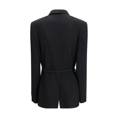 Balenciaga Black Wool Wrap Tailored Jacket
