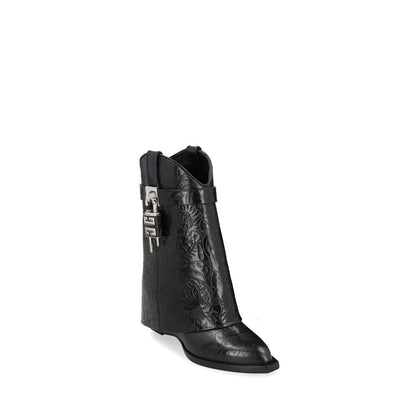 Black Calfskin Ankle Boots