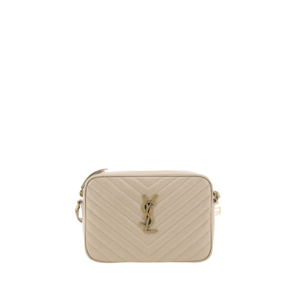 Beige Calf Leather Bos Taurus Shoulder Bag