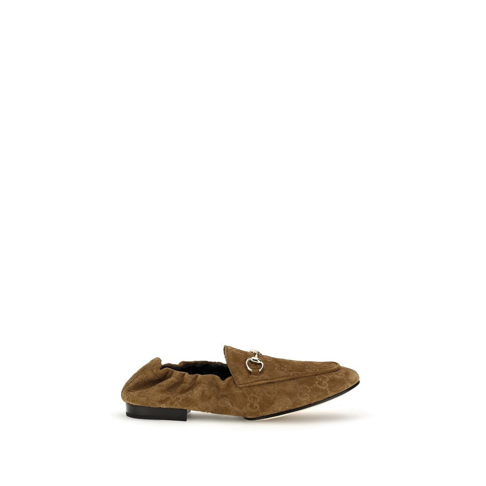 Gucci GG Horsebit Dark Brown Suede Loafers