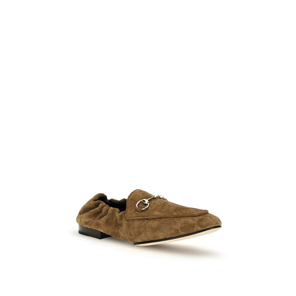 Gucci GG Horsebit Dark Brown Suede Loafers